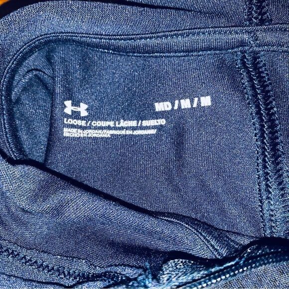 Under Armour Locker Emboss 1/4 Zip Hoodie Lightweight Loose Fit Sz M - Picture 3 of 7